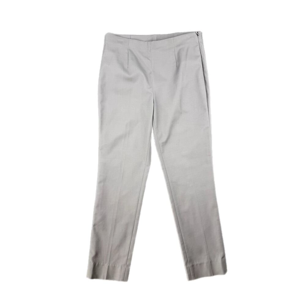 Nic + Zoe NWT Gray Straight Leg Ankle Stretchy Trouser Slit Comfort Work Pants